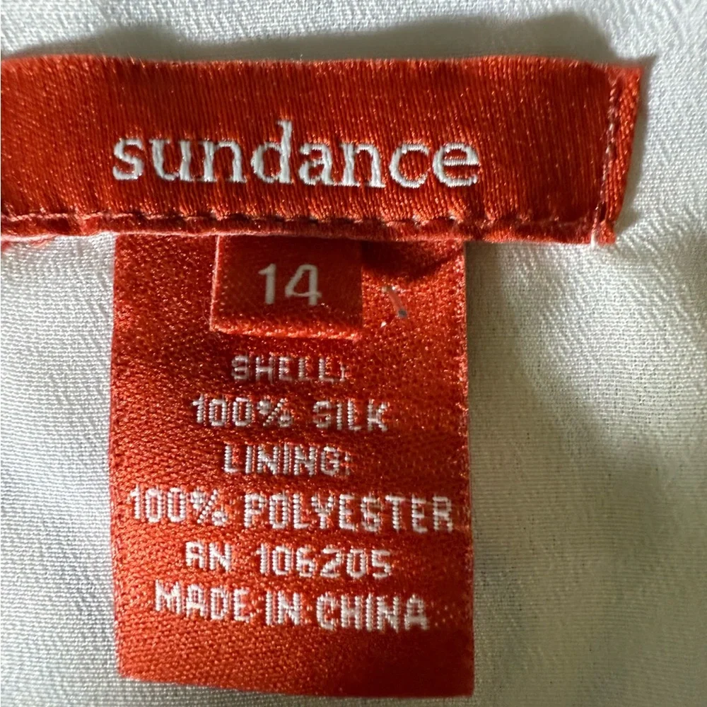 Sundance Fairycore Dress Size 14 Womens 100% Silk Sleeveless Ruffled Tiered Midi - Picture 7 of 10